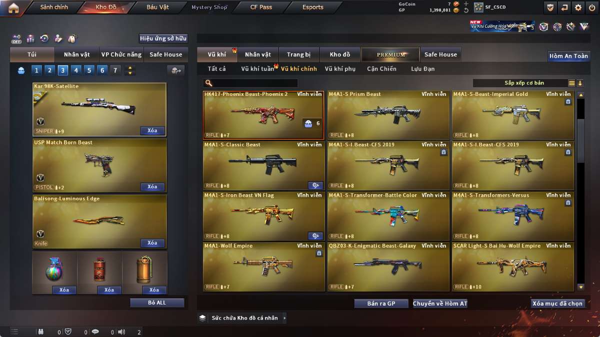 shop acc cf uy tin gia re